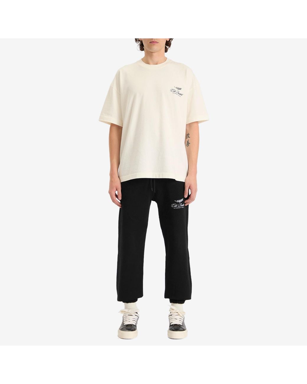 Cole Buxton Black International Sweat Pants for men