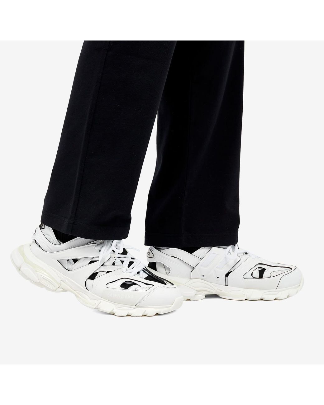 【BALENCIAGA】Track Sock sneakers White/Black Balenciaga Track Sock Sneakers In White Black | ModeSens
