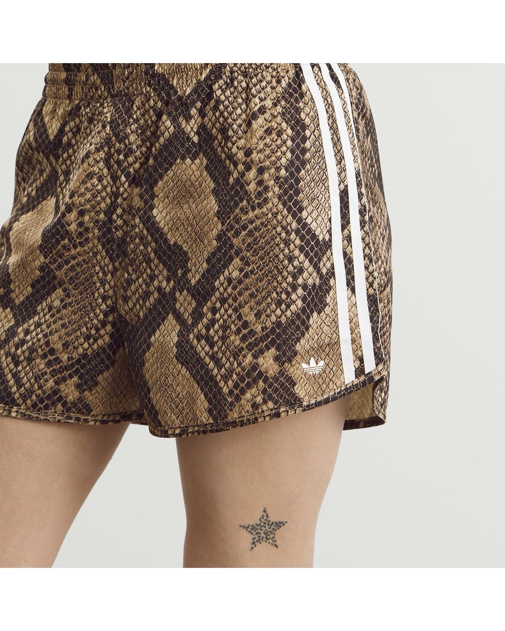 Sprinter Snake adidas Satin Shorts in Brown | Lyst