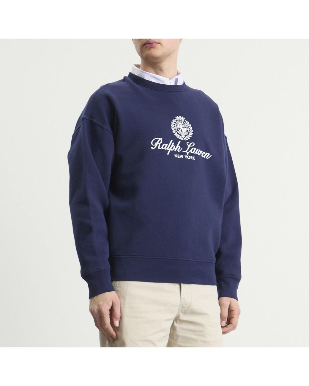 Polo Ralph Lauren Blue Crest Logo Sweatshirt for men