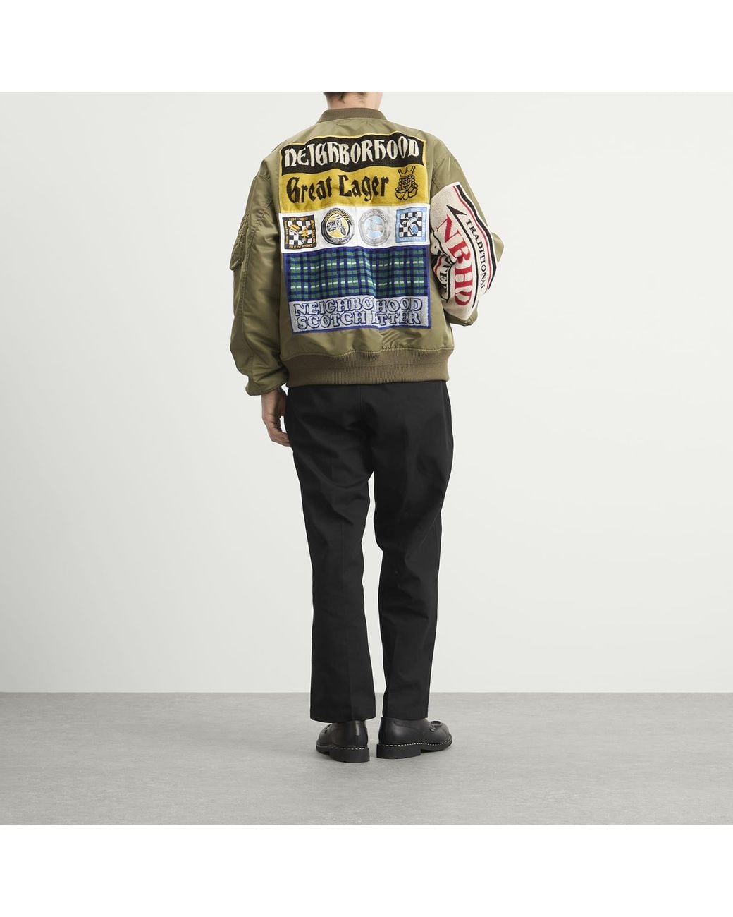 Neighborhood Green Mod Patch Ma-1 Flight Jacket for men