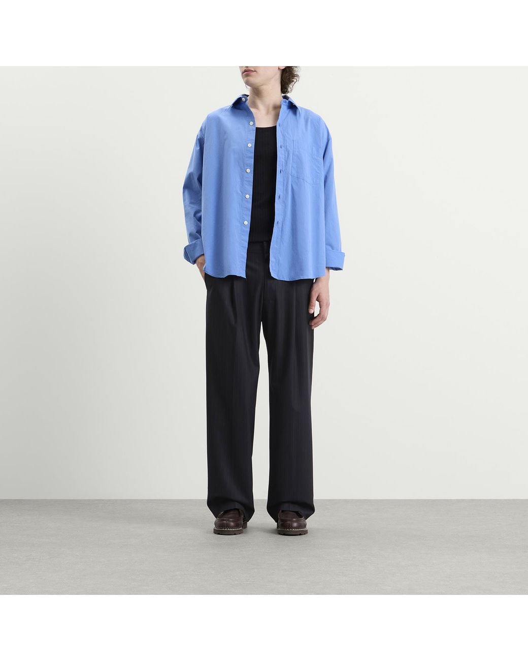 NN07 Blue Kay Pleated Trousers for men