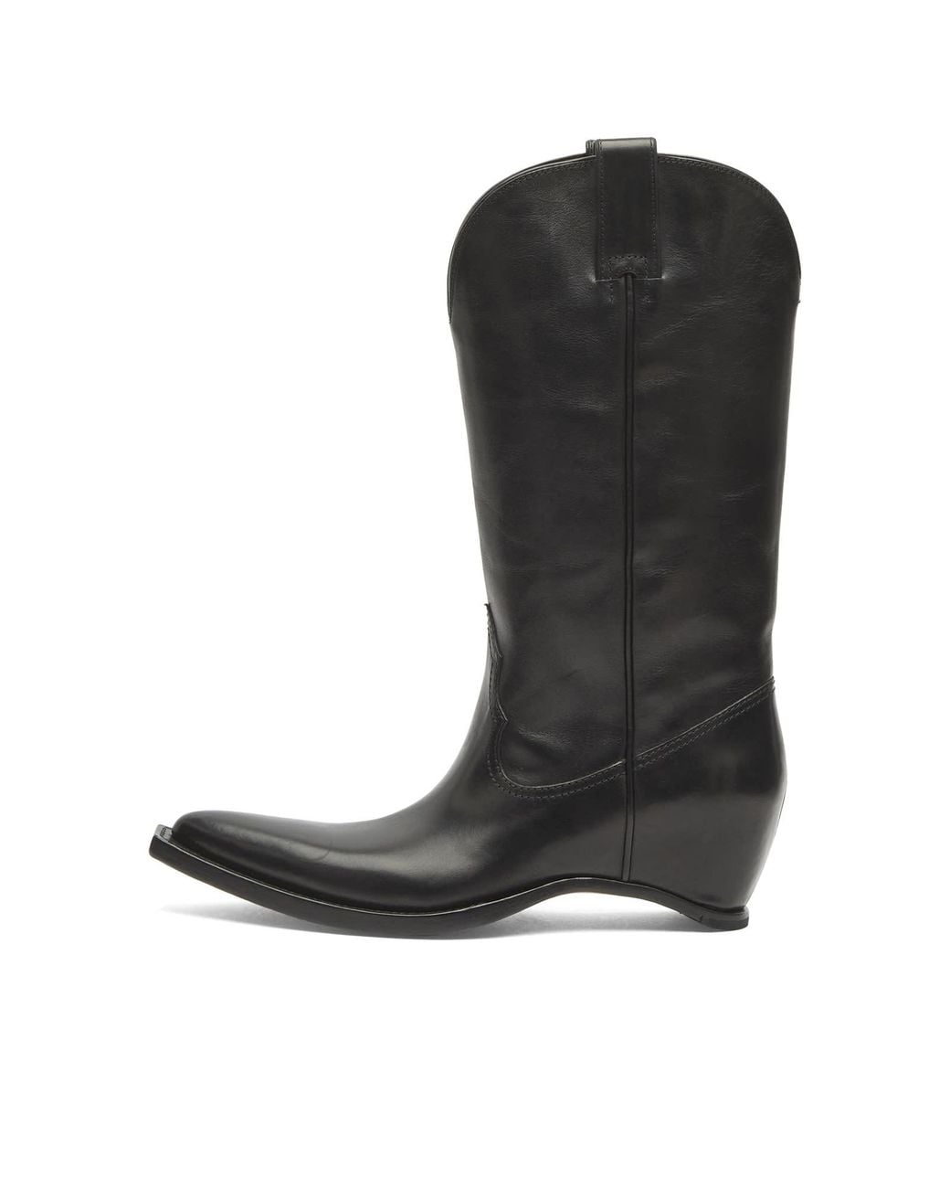 Maison Margiela Black Heel-Less Western High Boots