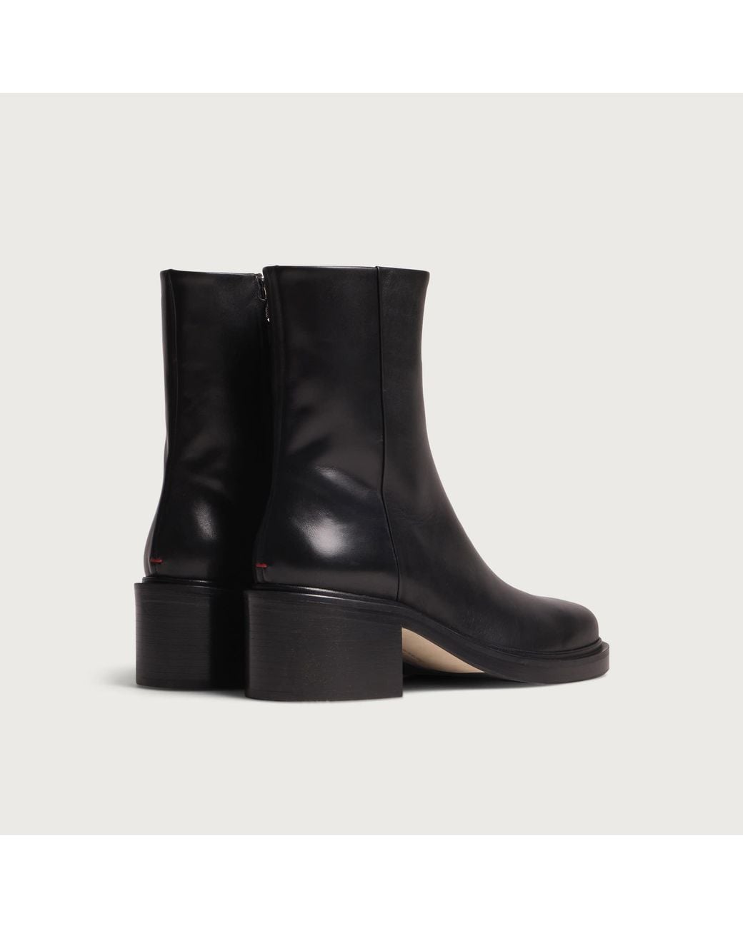 Aeyde Black Teddy Block Heel Boots