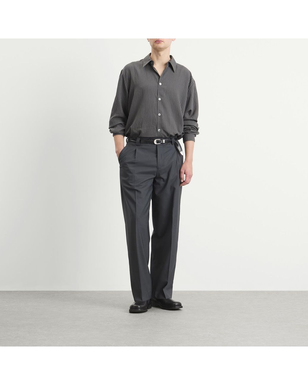 【Mfpen】SERVICE TROUSERS solidgreywool s mfpen Gray Service Trousers mfpen