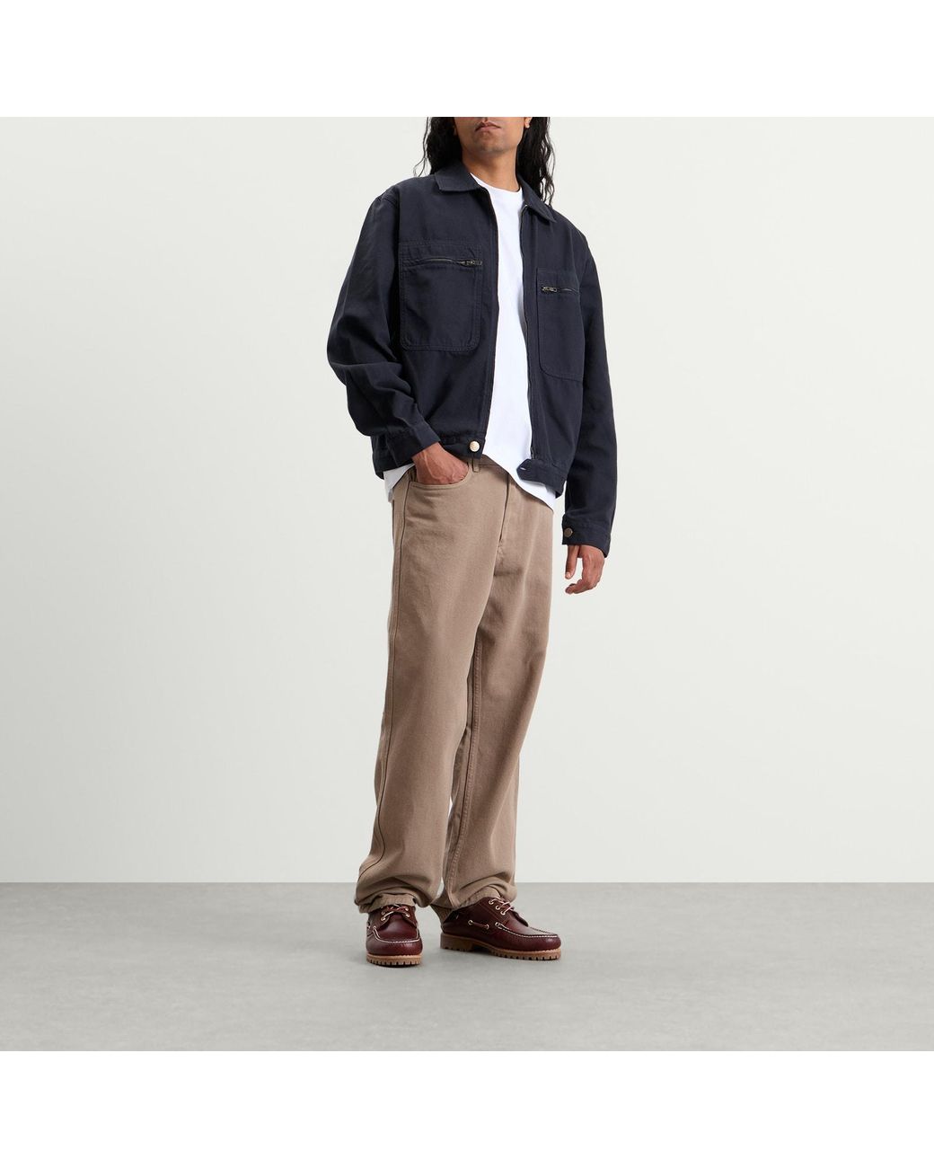 Palmes Brown Coarse Trousers for men