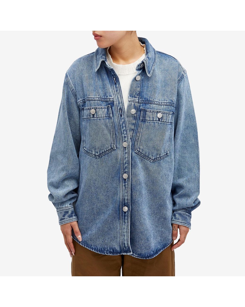 Isabel Marant Talbot Denim Shirt in Blue | Lyst UK
