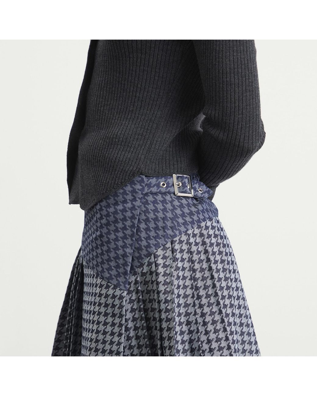 Tolu Coker Gray Kilt Skirt Mini