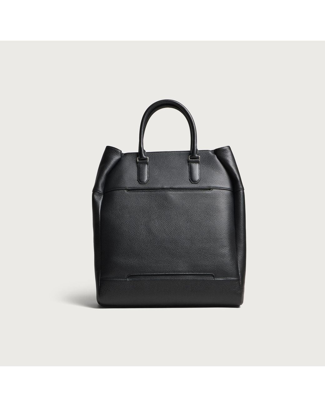 GRAMS28 Black 185 Vertical Tote Bag for men