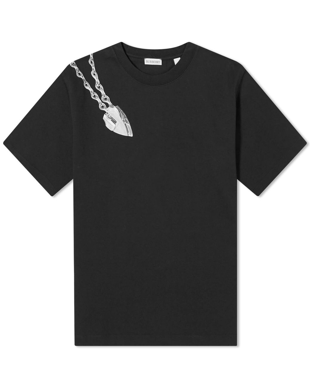 【送料関税込】Burberry Chain Print T-Shirt Burberry Chain Print T-Shirt in Black for Men | Lyst UK