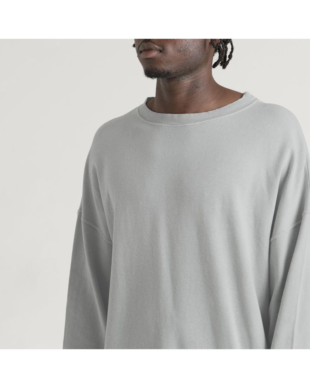 Our Legacy Gray Sunfaded Ash Rogue Loopback Slack Sweatshirt for men