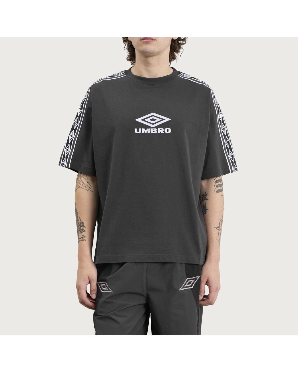 Umbro by Slam Jam Black Og Tape T-Shirt for men