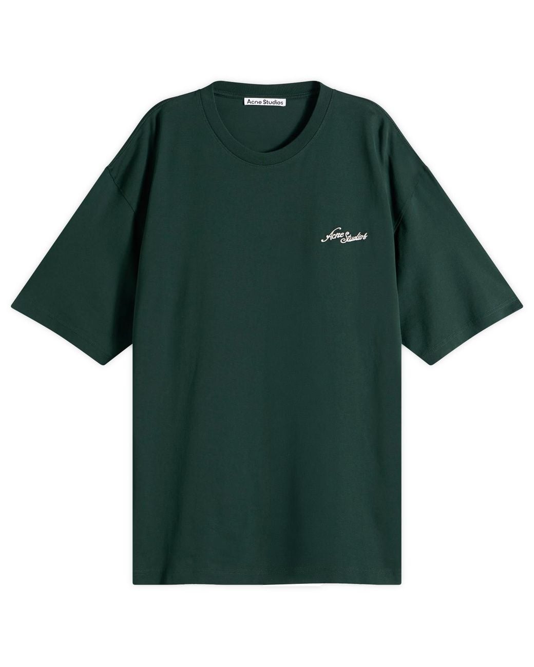 Acne Green Exford Small Venice Logo T-Shirt for men