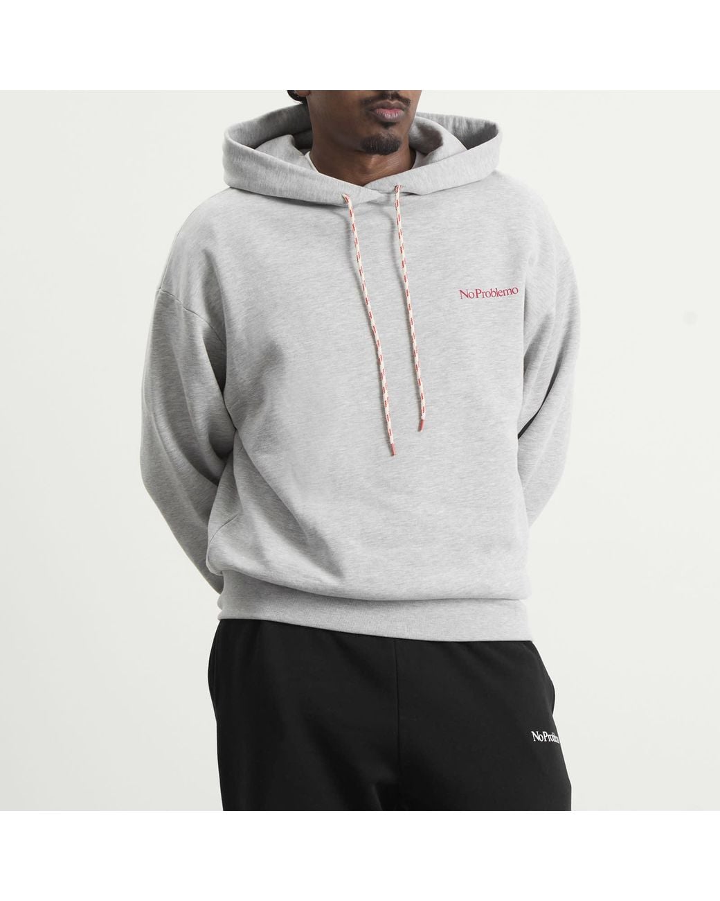 No Problemo Gray Mini Problemo Hoodie for men