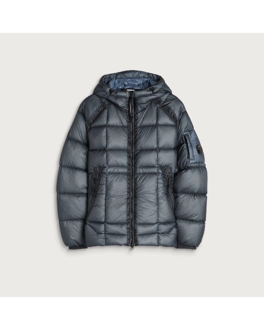 C P Company Blue Dd-Shell Hooded Down Jacket for men