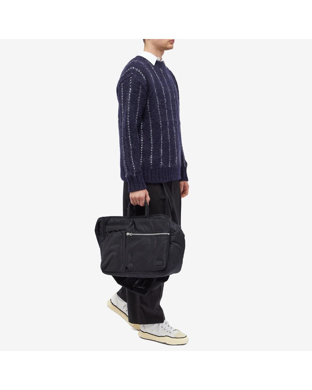Sacai X Porter Yoshida & Co. Delivery Pocket Bag in Black Sacai X Porter Yoshida & Co. Delivery Pocket Bag in Black