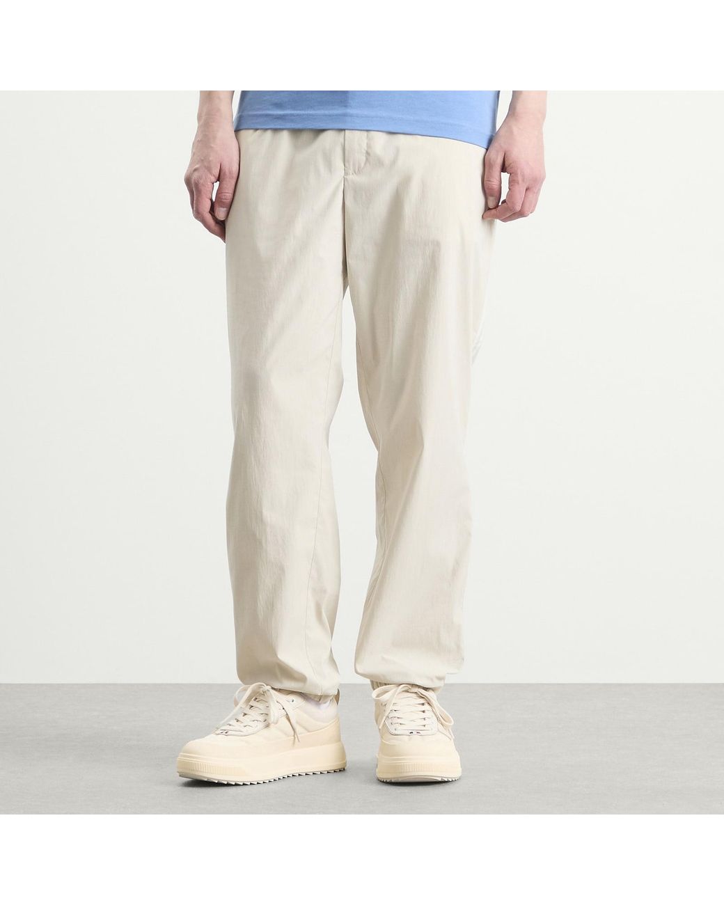 Moncler Natural Tonal Stripe Joggers for men