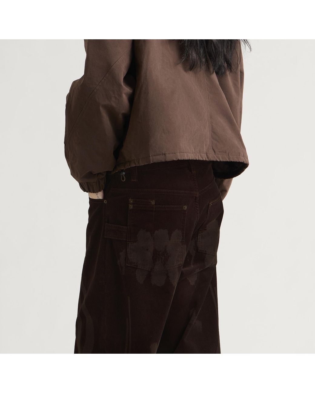 PAOLINA RUSSO Black Corduroy Baggy Trousers