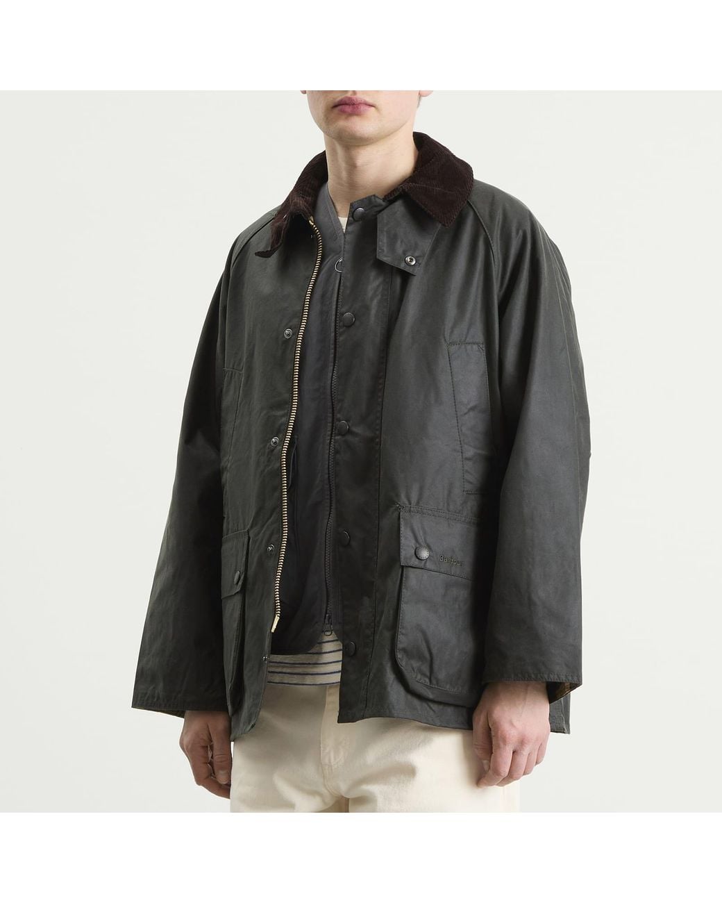 Barbour Black Os Bedale Wax Jacket for men