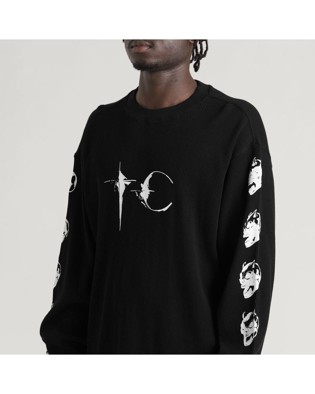 THUG CLUB Black Endless Long Sleeve Top for men