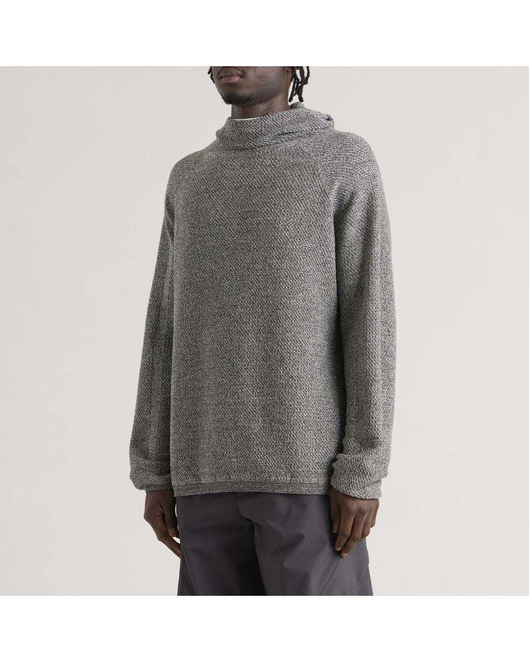 Goldwin Gray 0 Perforated Wholegarment Knit Top for men