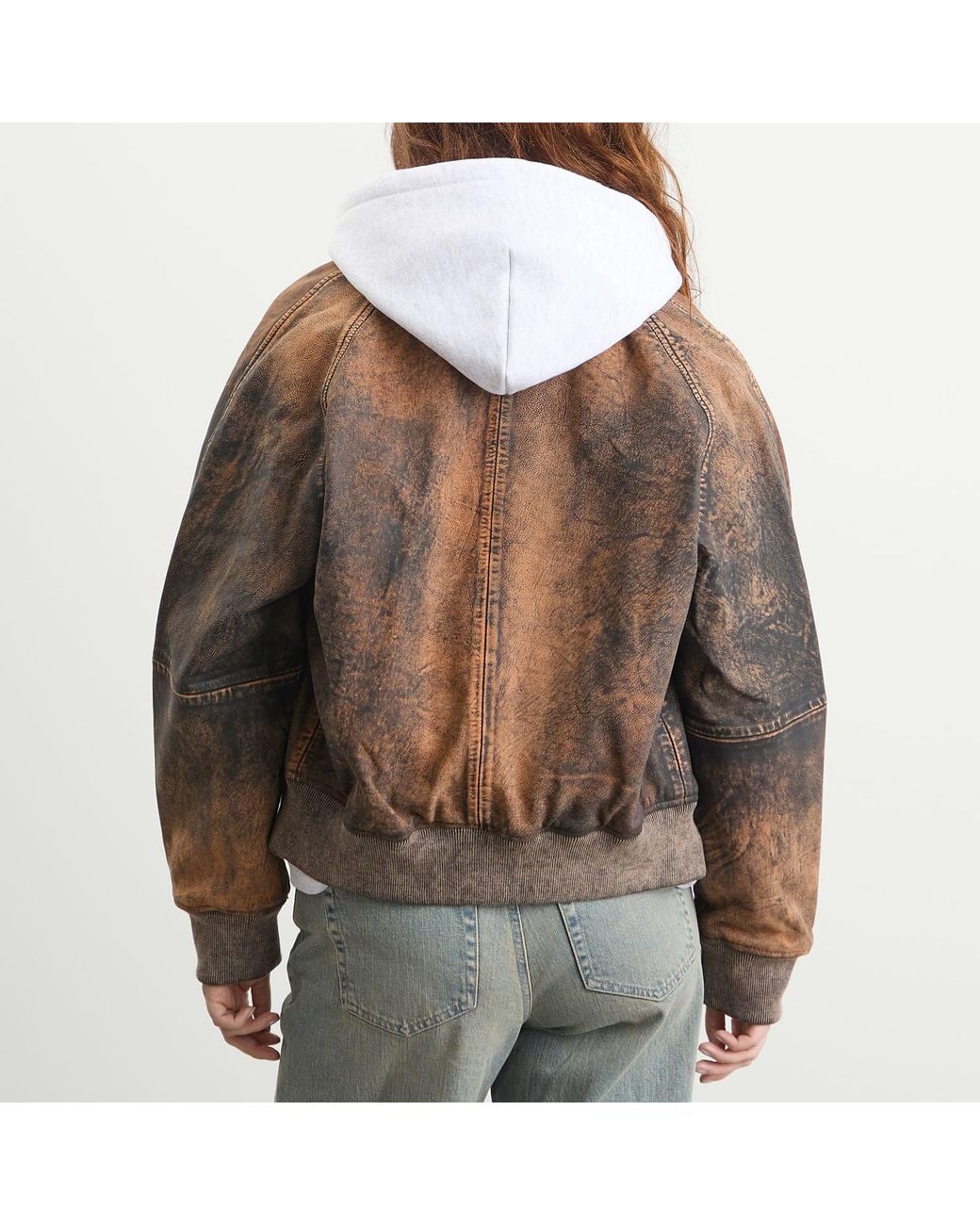 DIESEL Brown L-Cobb Camouflage Leather Jacket