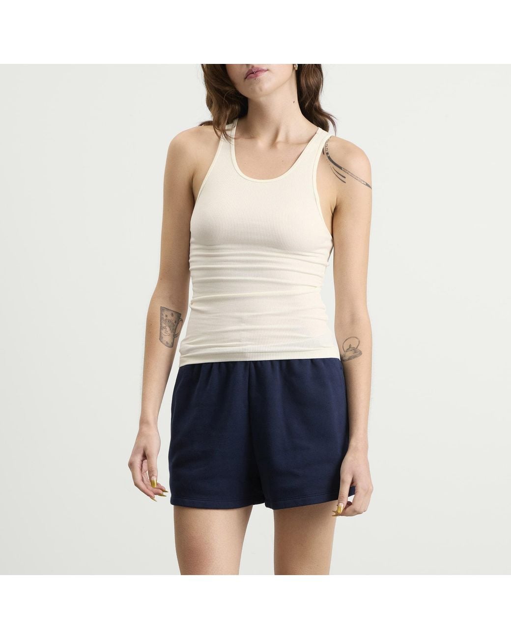 Skims White Boyfriend Rib Tank
