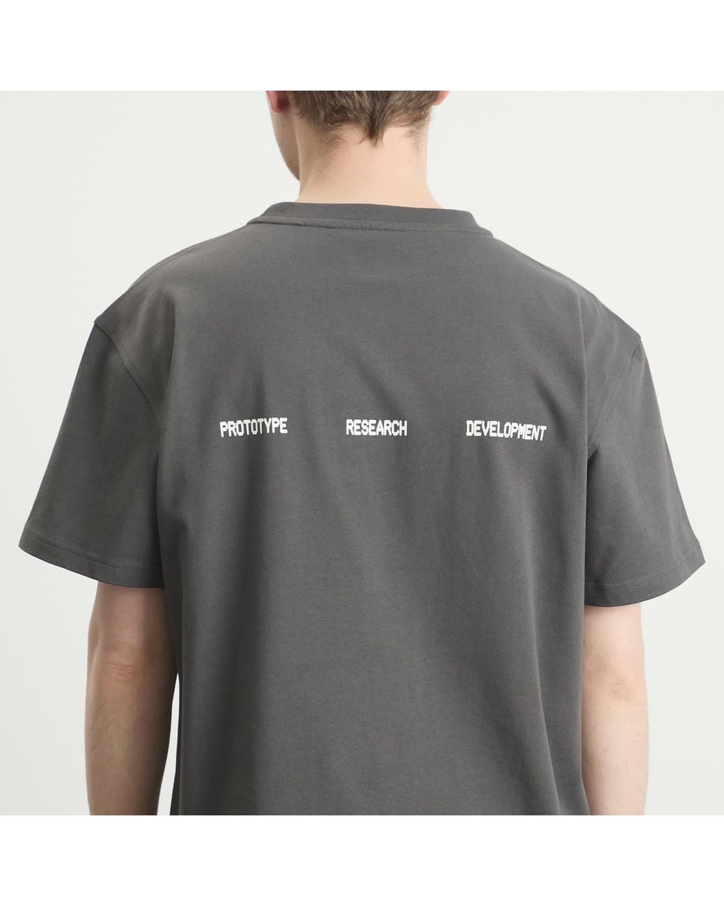 KA_YO_Prototype Gray Boxy Logo T-Shirt for men