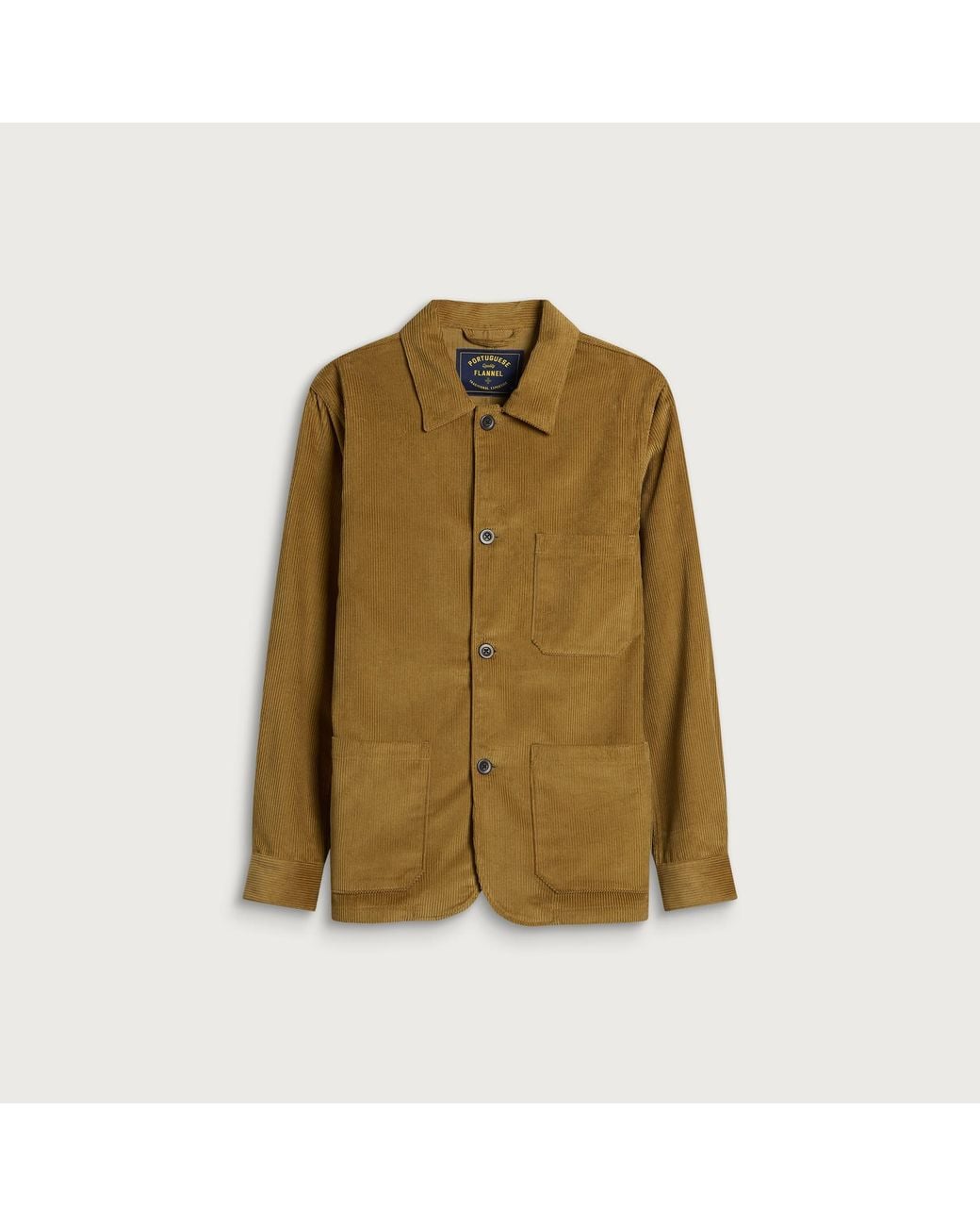 Portuguese Flannel Green Labura Corduroy Chore Jacket for men