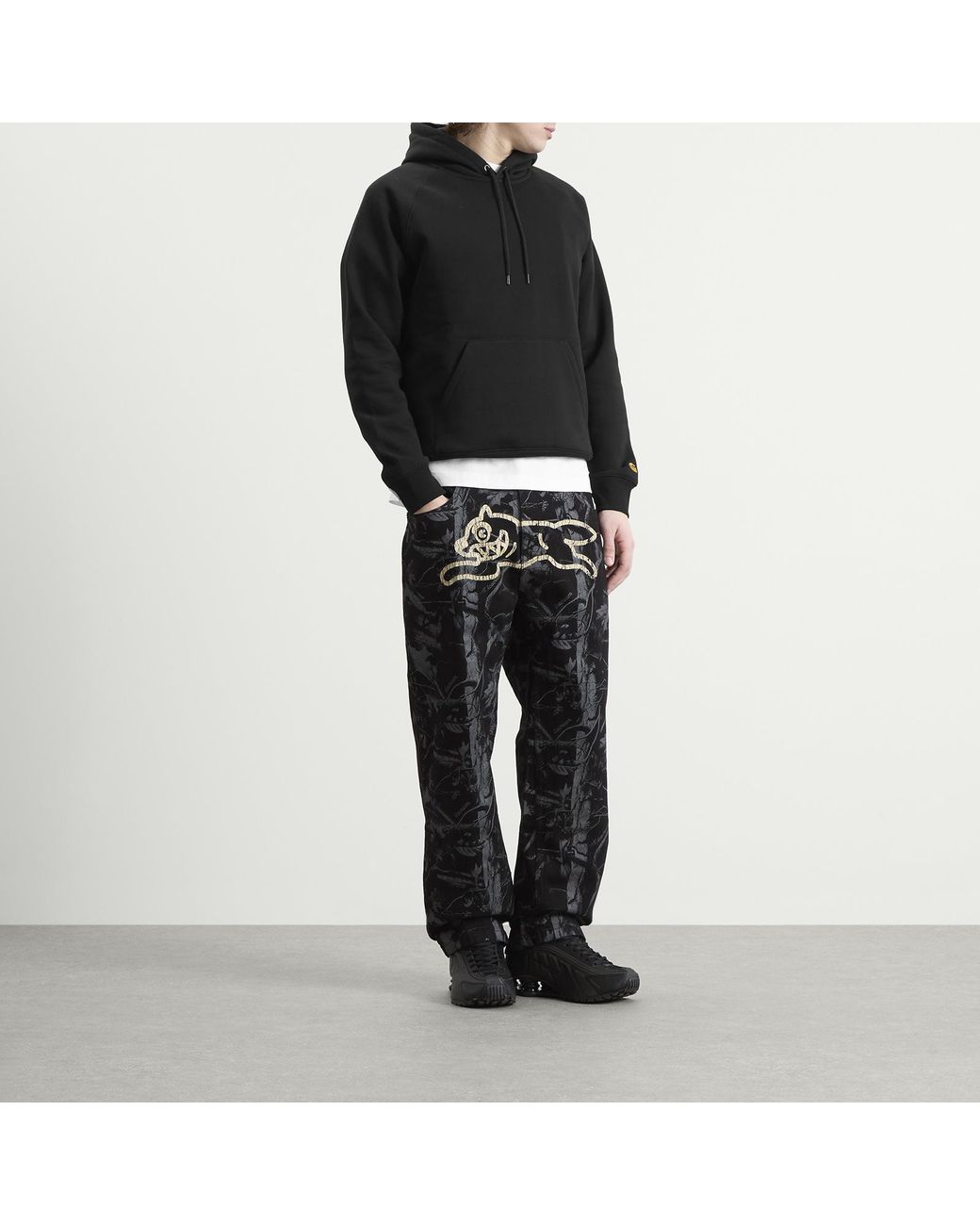 ICECREAM Gray Tree Camo Double Scoop Denim Pants for men