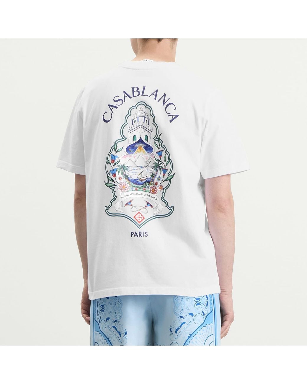 Casablanca White Hotel T-Shirt for men