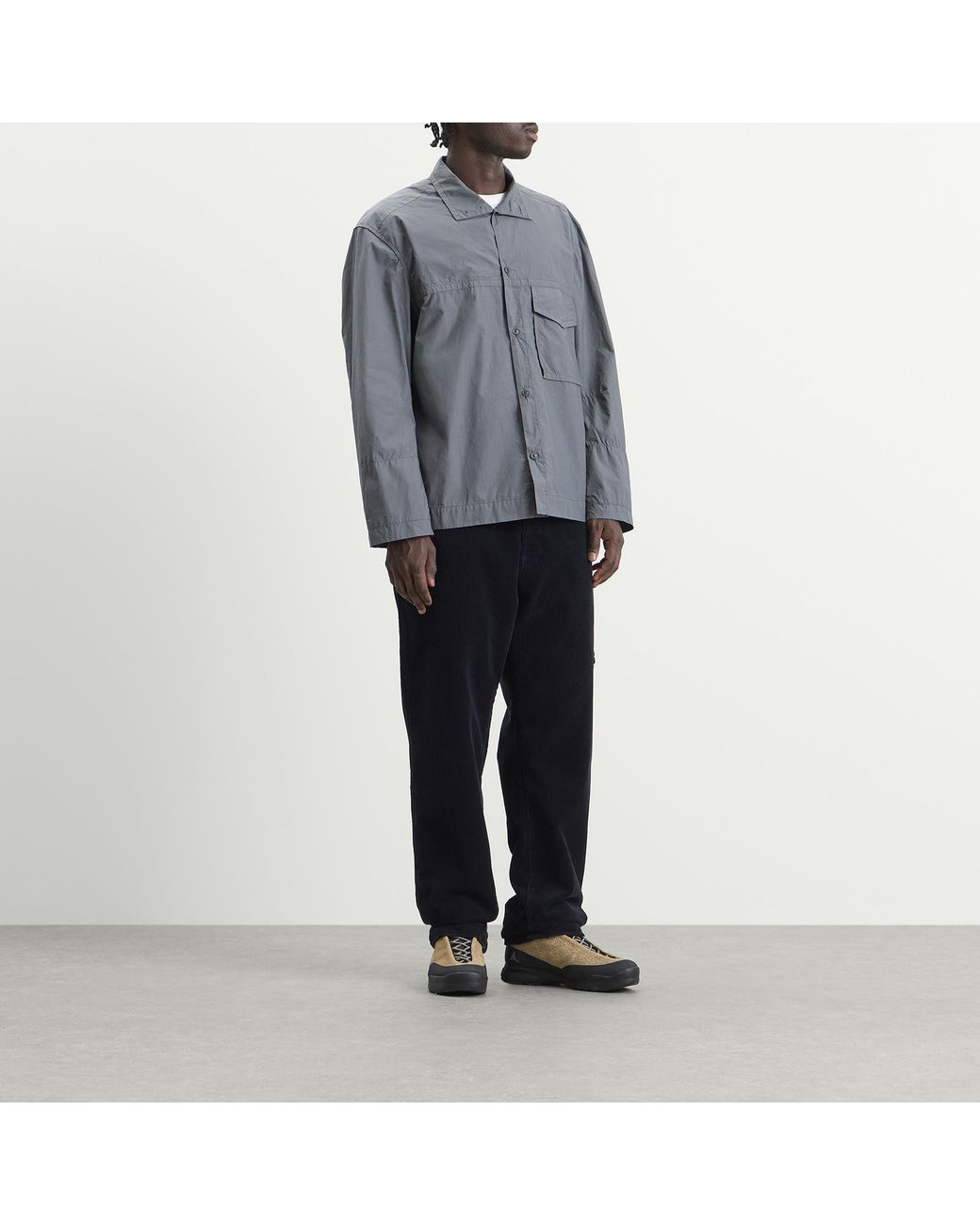 Stone Island Blue Organic Cotton Corduroy Trousers for men