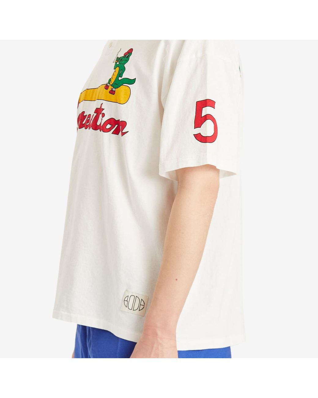 【関税込み】Bode ホワイト Reptile Rec ヘンリーネック Tシャツ BODE Reptile Rec T-shirt | White | FARFETCH JO