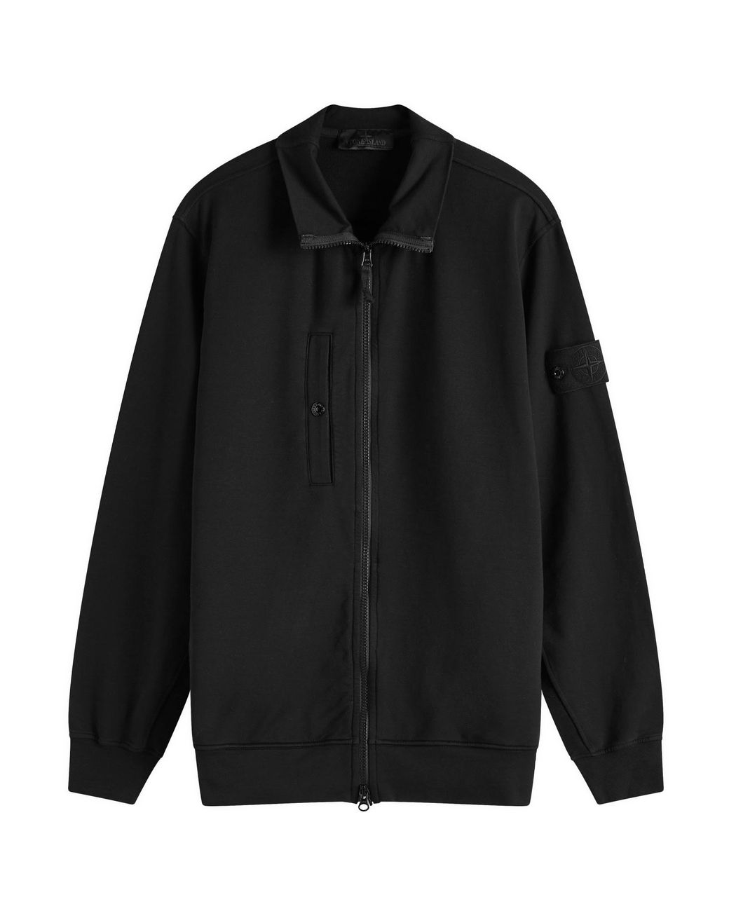 トップス Stone  ghost piece full zip S 18ss Stone Island Ghost Piece Nylon 3/4 Zip Pullover - Black