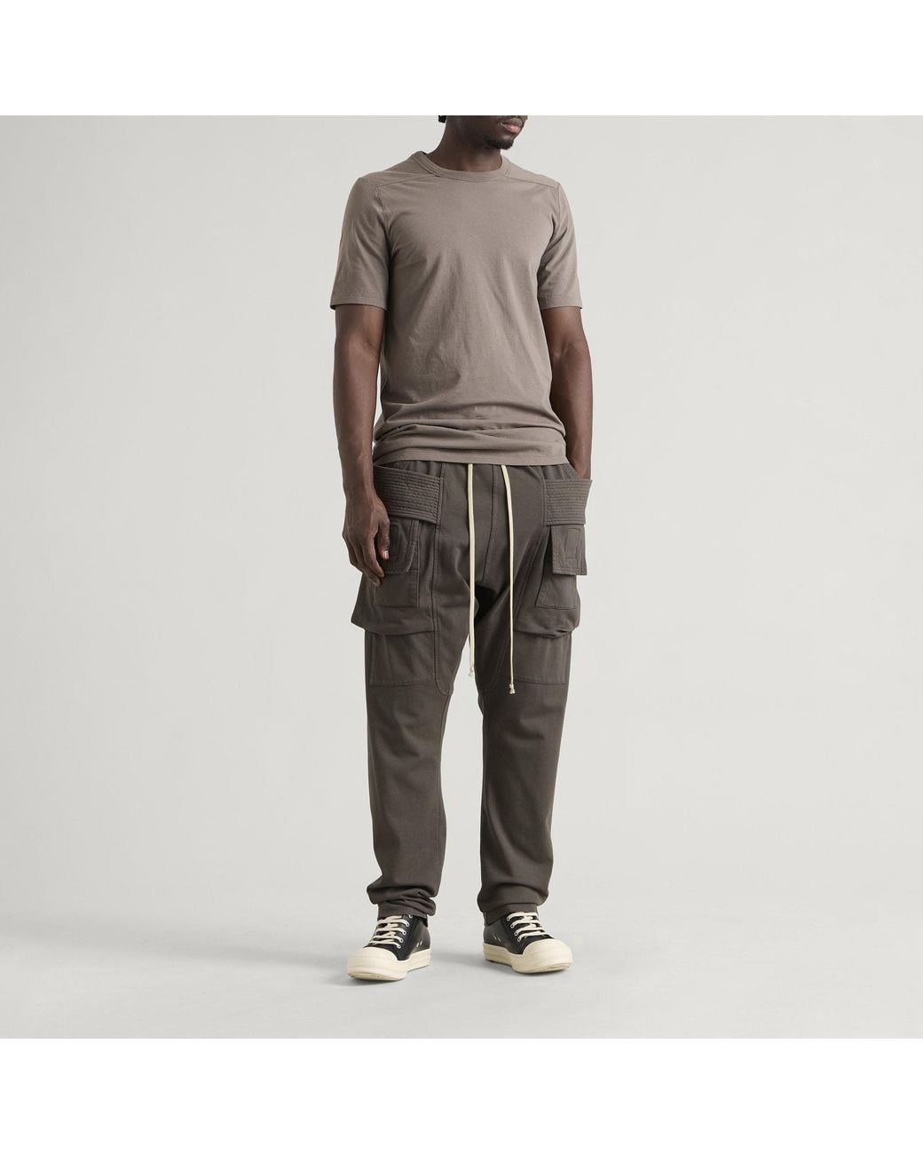Rick Owens Gray Creatch Creah Cargo Trousers for men