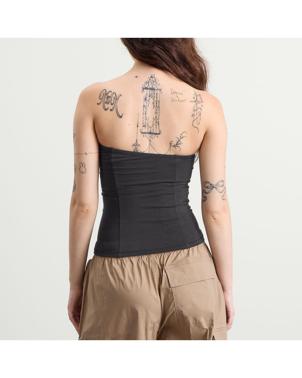 Skims Black Cotton Jersey Tube Top