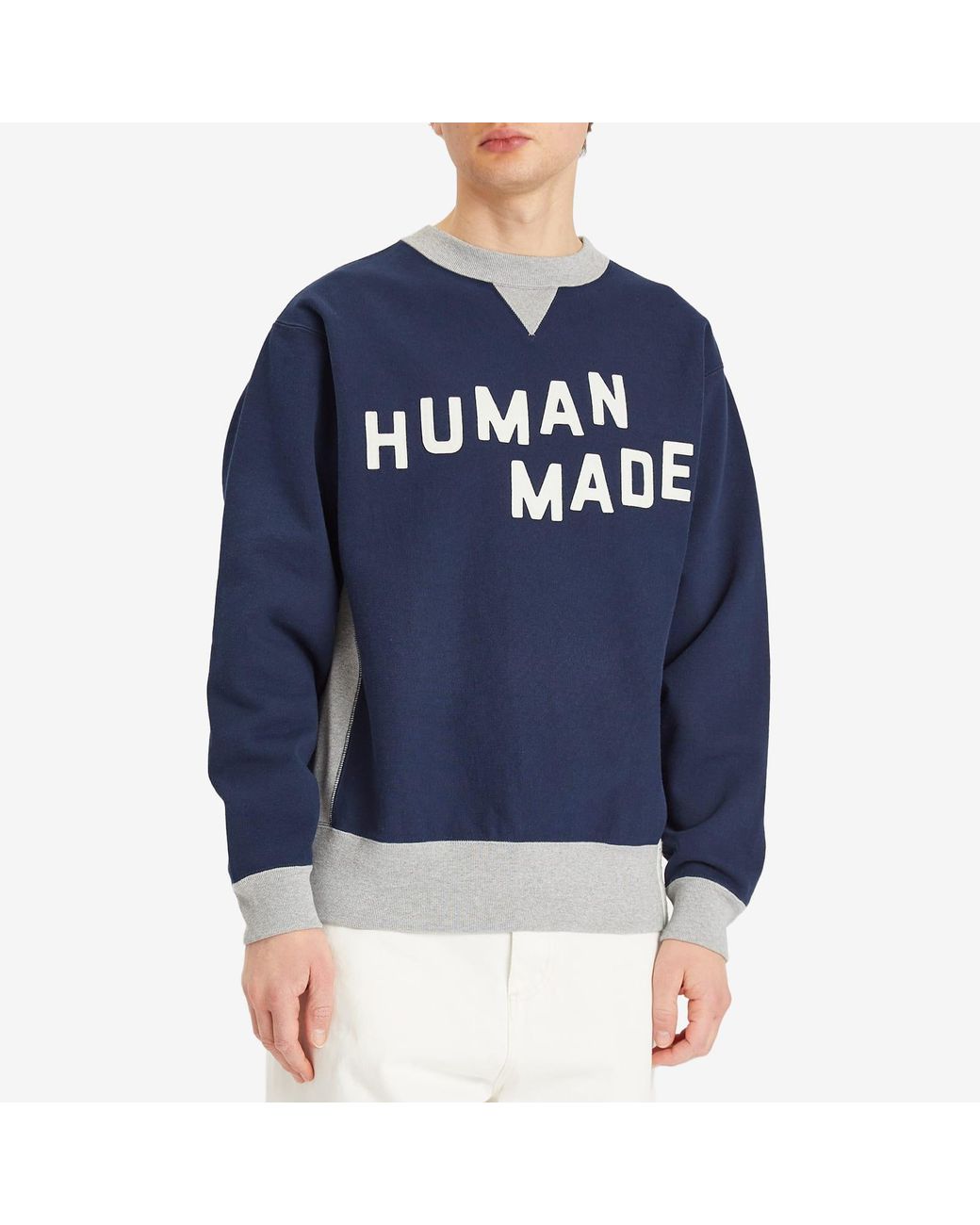Human Made College Sweatshirt in Blue for Men | Lyst 