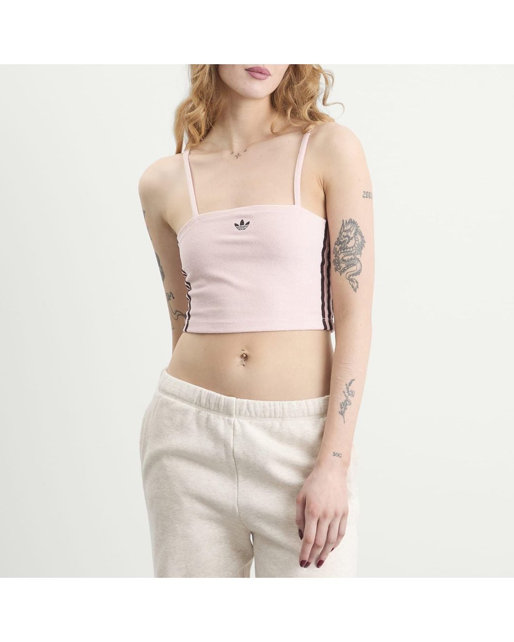 Adidas Pink Terry Towel Tank Top