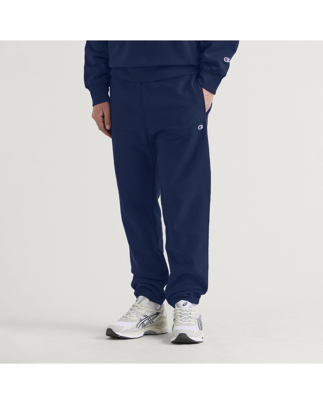 Champion Blue Reverse Weave Cuffed Sweat Pants for men