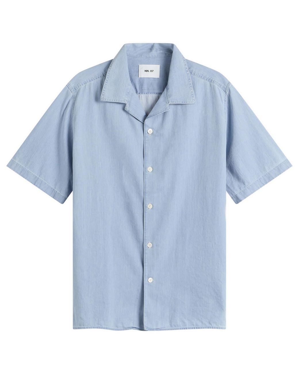 NN07 Blue Julio Chambray Vaation Shirt for men