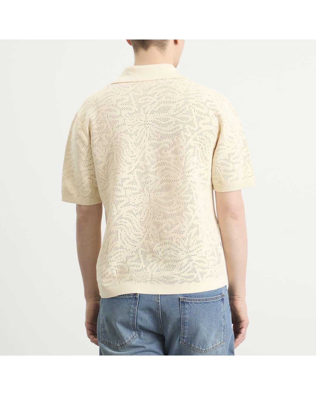 Drole de Monsieur Natural Lace Knitted Shirt for men