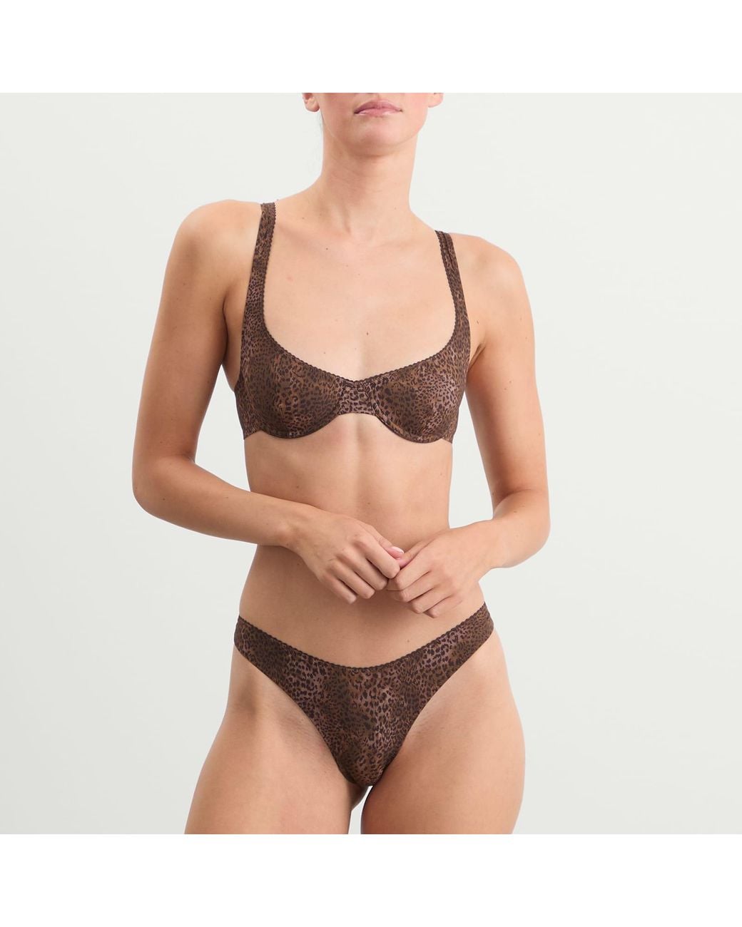 Fruity Booty Brown Leopard Thong