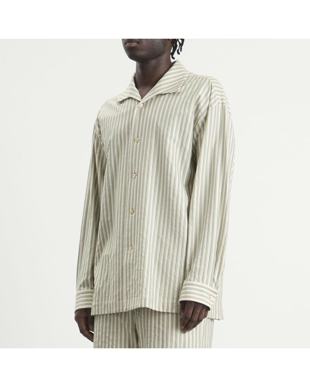 Homme Plissé Issey Miyake Green Stripe Short for men