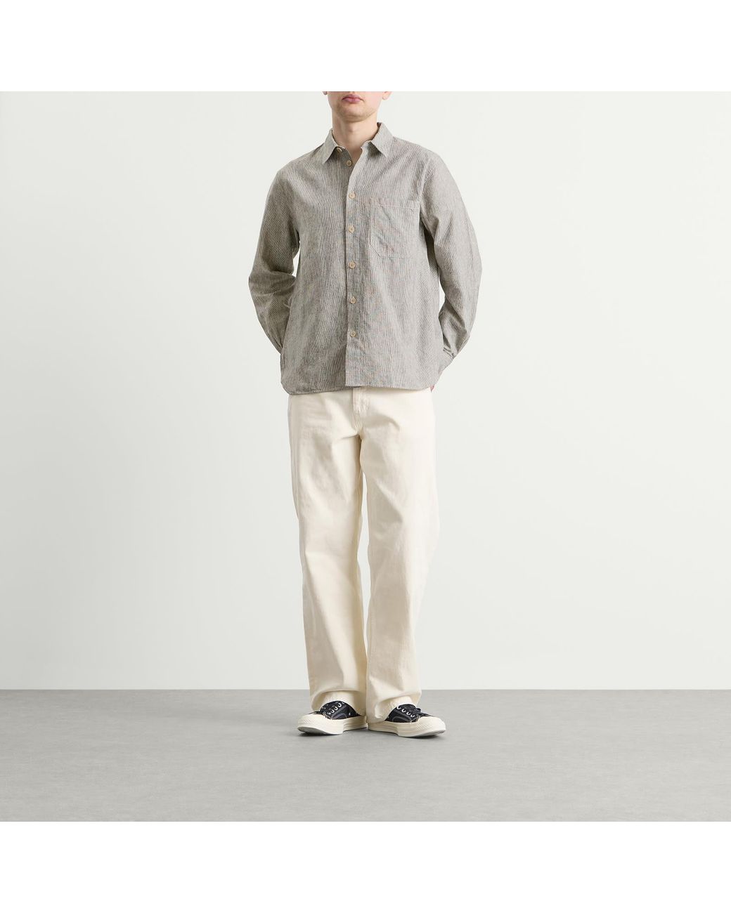 Folk Gray Easy Fit Shirt for men