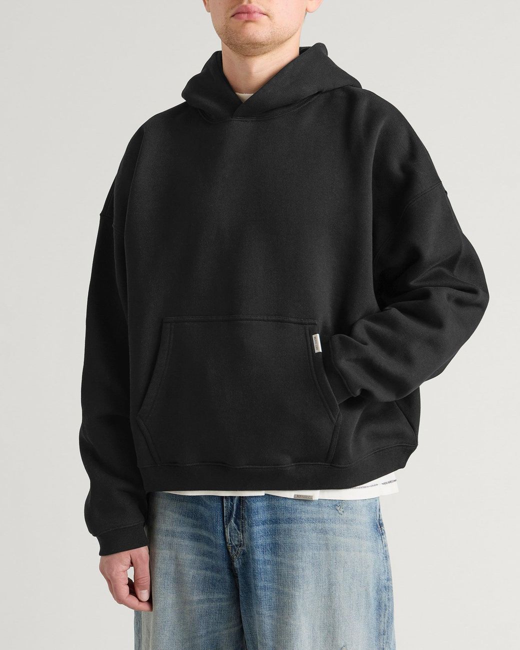 Represent Black Initial Boxy Hoodie for men