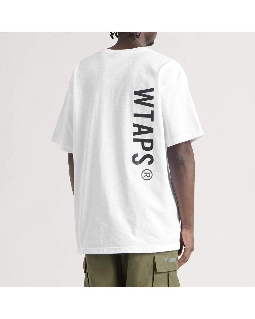 (w)taps White Sign Short Sleeve T-Shirt for men