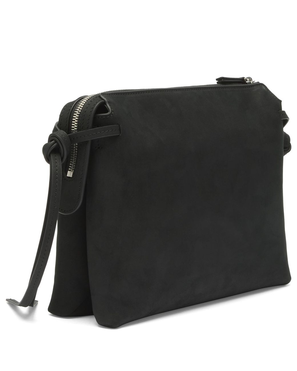 DUNST Black 2 Way Suede Cross Body Bag