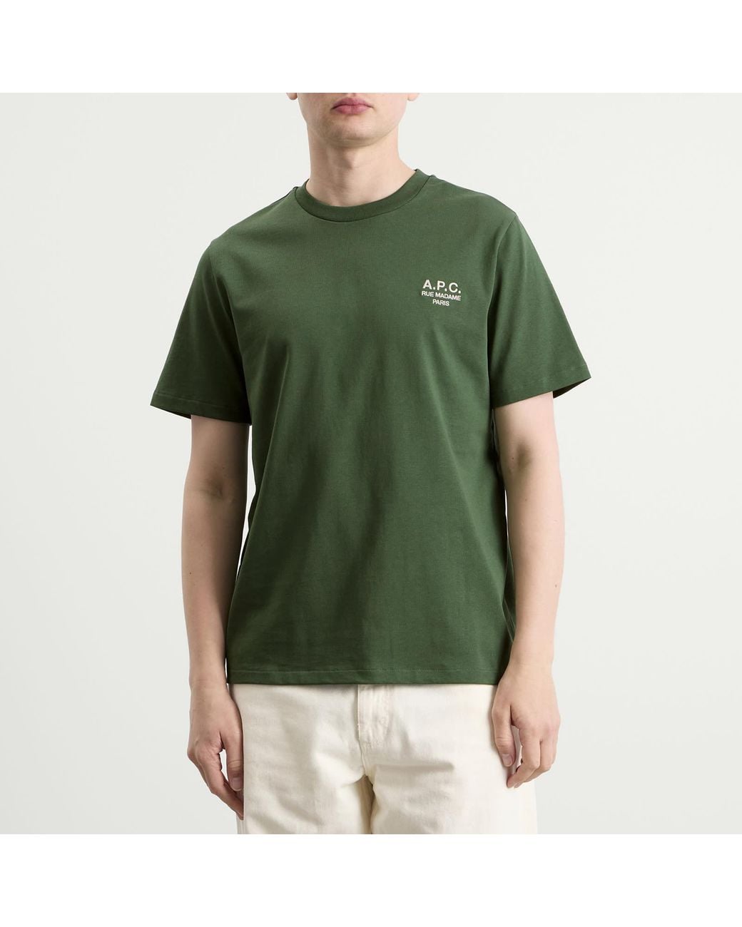 A.P.C. Green Rue Madame Logo T-Shirt for men