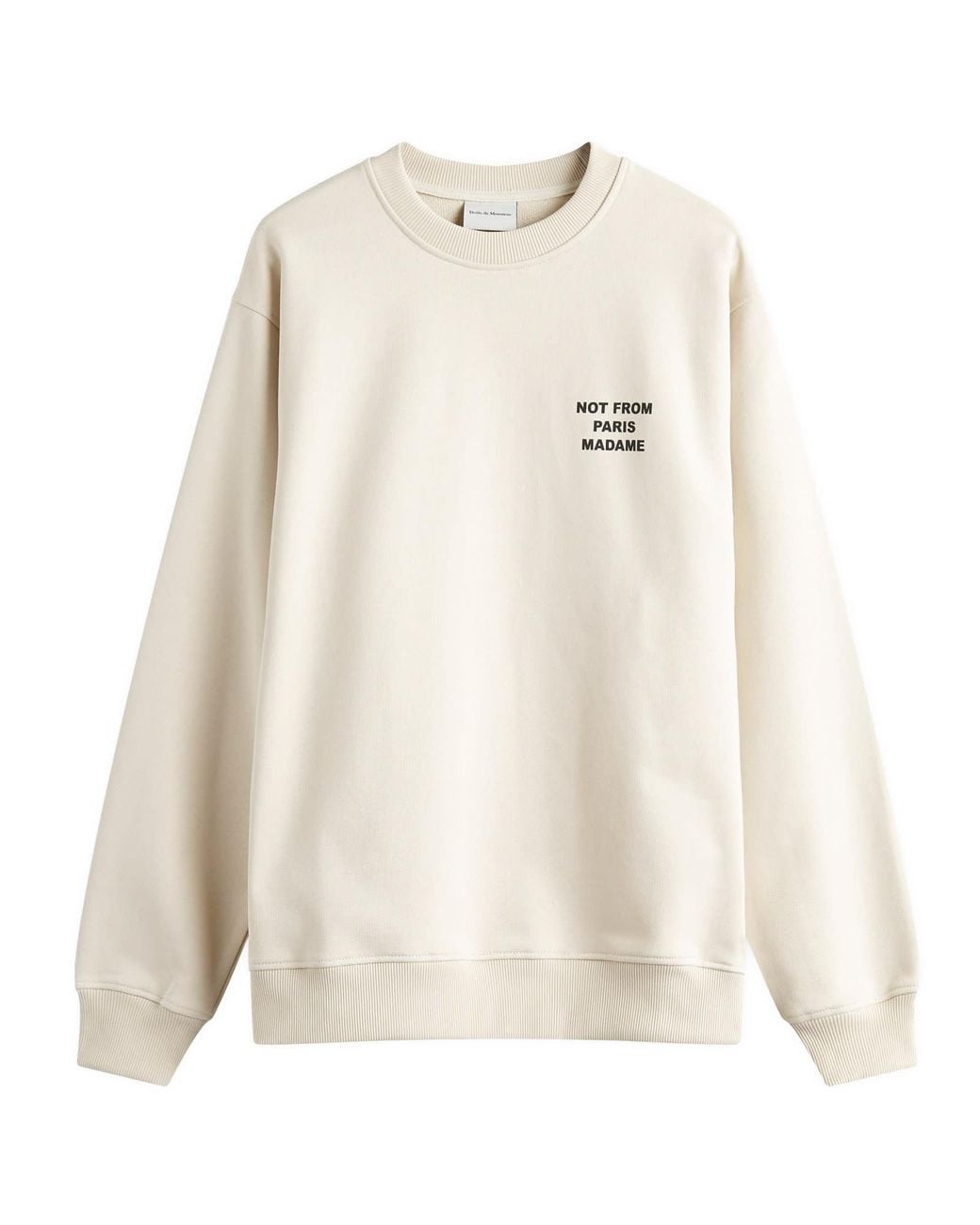 Drole de Monsieur White Not From Paris Madame Crew Sweat for men
