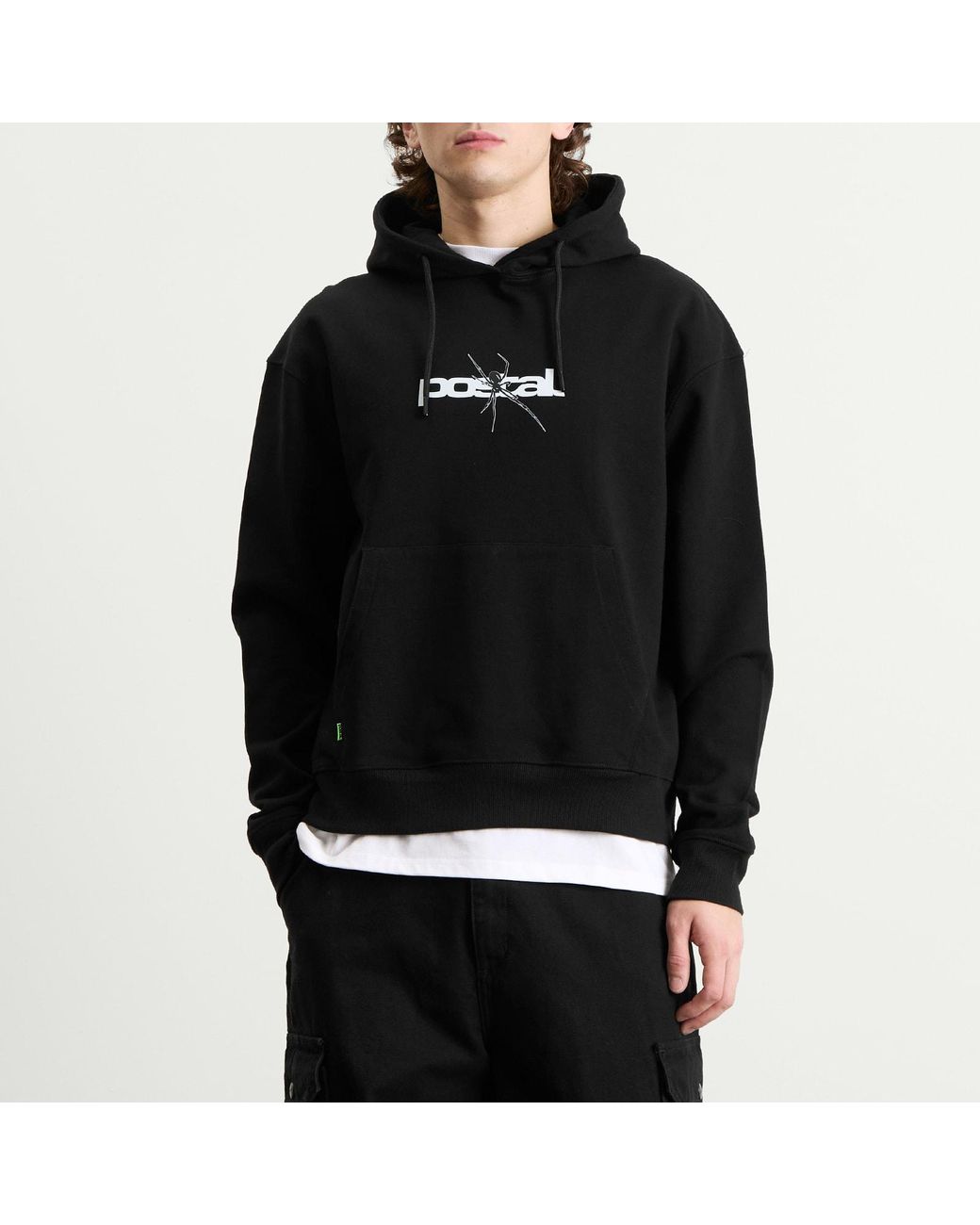 Postalco Black Spider Print Hoodie for men